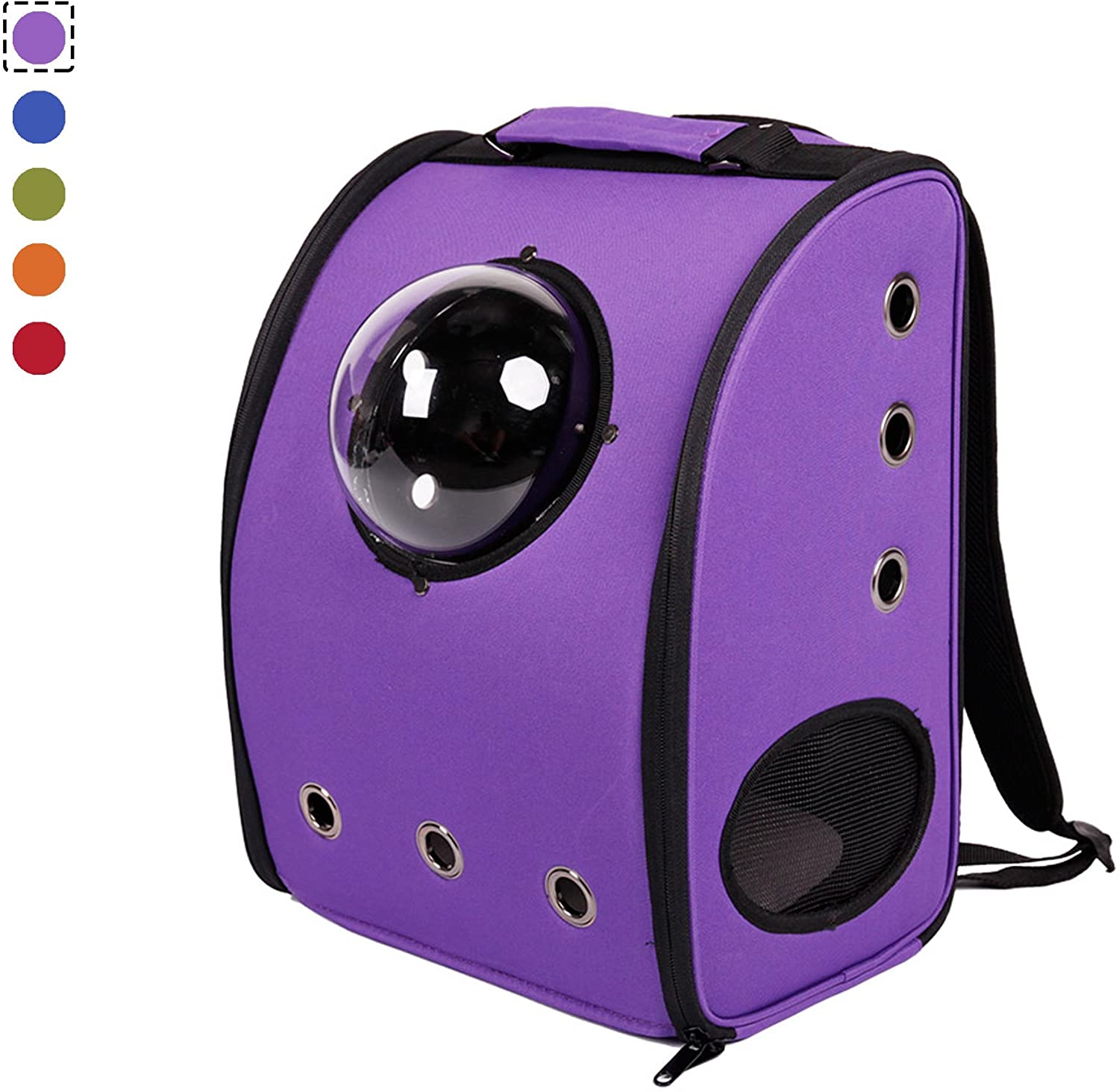 Dog Cat Carrier Backpack Pet Travel Bag Bubble Window Soft Airline Approved for Puppy Kitty, 5 Color