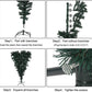 5.5ft Upsidedown Christmas Tree Artificial Xmas Tree with 578 Branch Tips and Decoration, Green