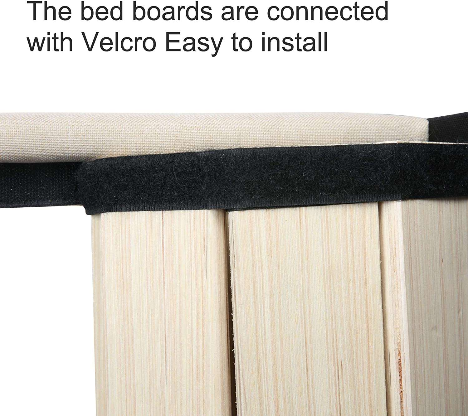 14 Inch Upholstered Platform Bed Frame with Headboard Mattress Foundation with Wood Slat Support No Box Spring Needed Beige