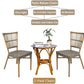 Set of 2 Patio Wicker Chairs Ultra-Light Outdoor Dining Chairs with PE Rattan and Aluminum Frame