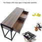 Entryway Console Table Hallway with 2 Drawers Wooden Metal Narrow Sofa Table with Two Storage Compartments Brown