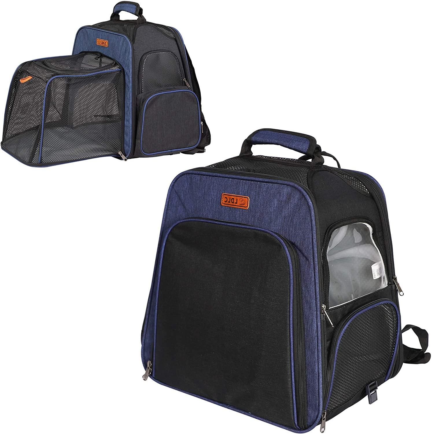 Pet Carrier Backpack Airline Approved Backpack Carrier Expendable Pet Travel Carrier for Cat & Dog,Designed for Traveling,Hiking,Walking & Outdoor - Luckyermore