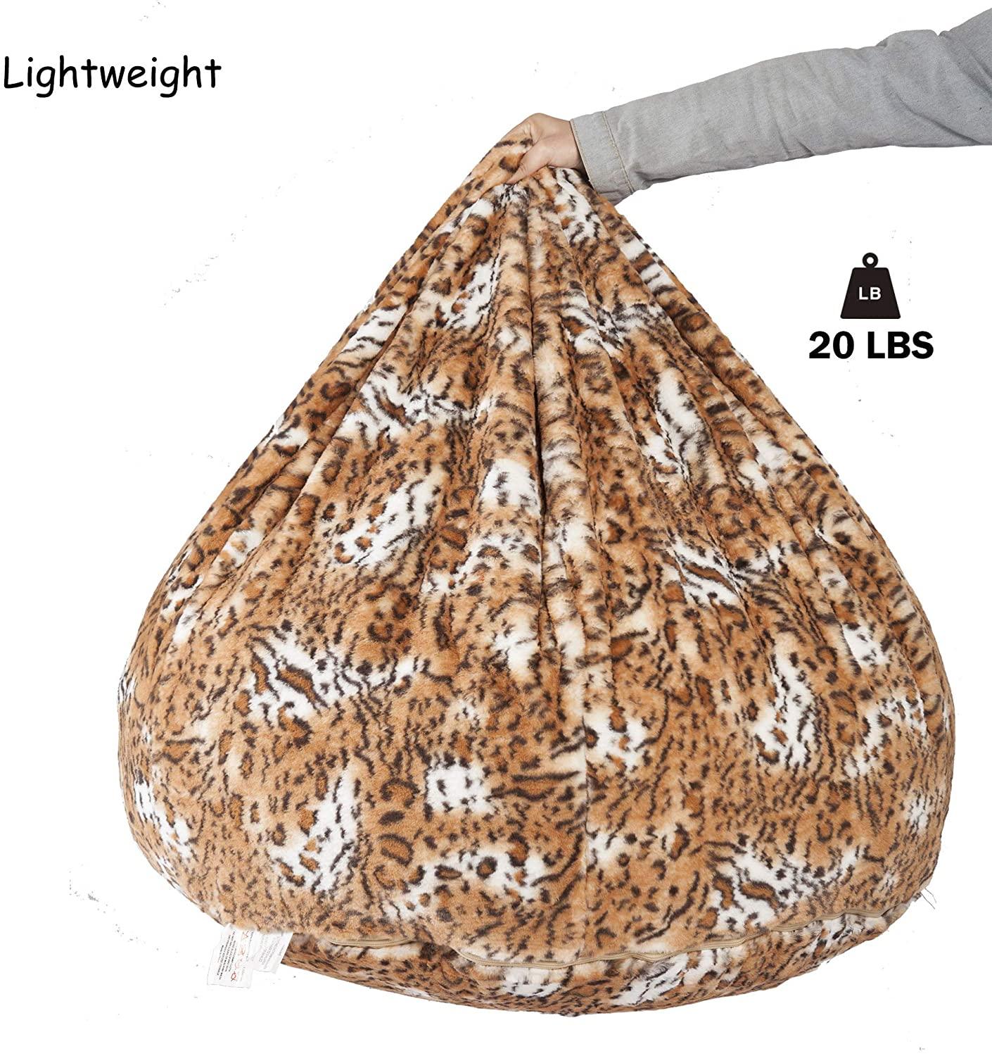 Bean Bag Chair Luxury and Comfy Big Beanless Bag Chairs Plush Furry Chair Soft Sofa Lounger for Adults and Kids,Sponge Filling, 3 ft - Luckyermore