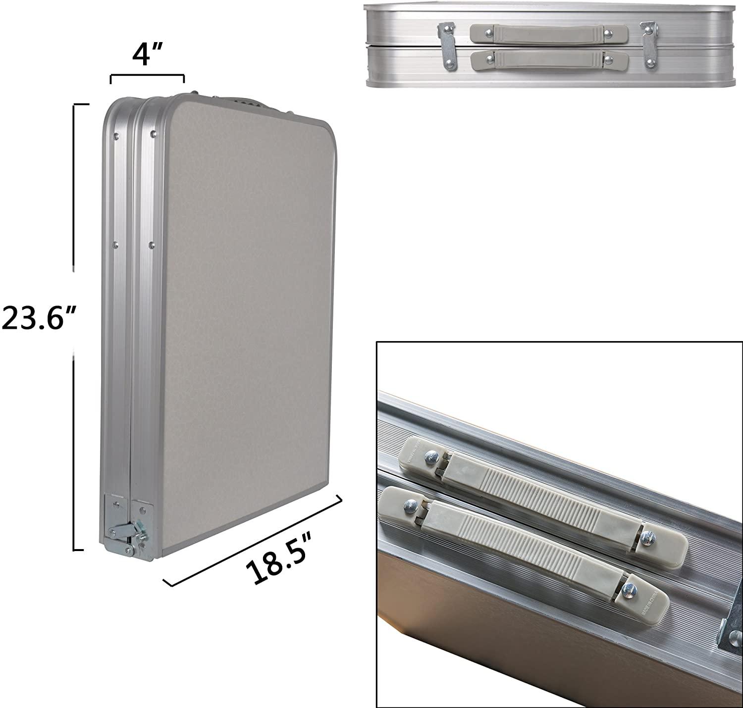 Outdoor Folding Camp Table Suitcase Lightweight Height Adjustable Portable Foldable Picnic Table - Luckyermore