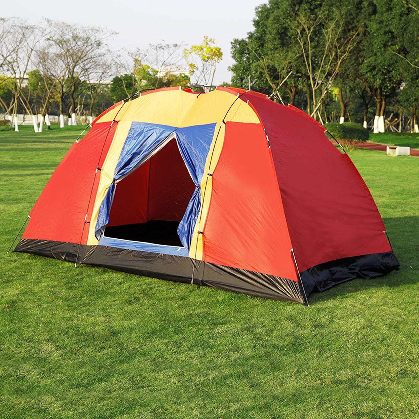 8 Person Backyard Camping Tent Easy Setup,12.5ft