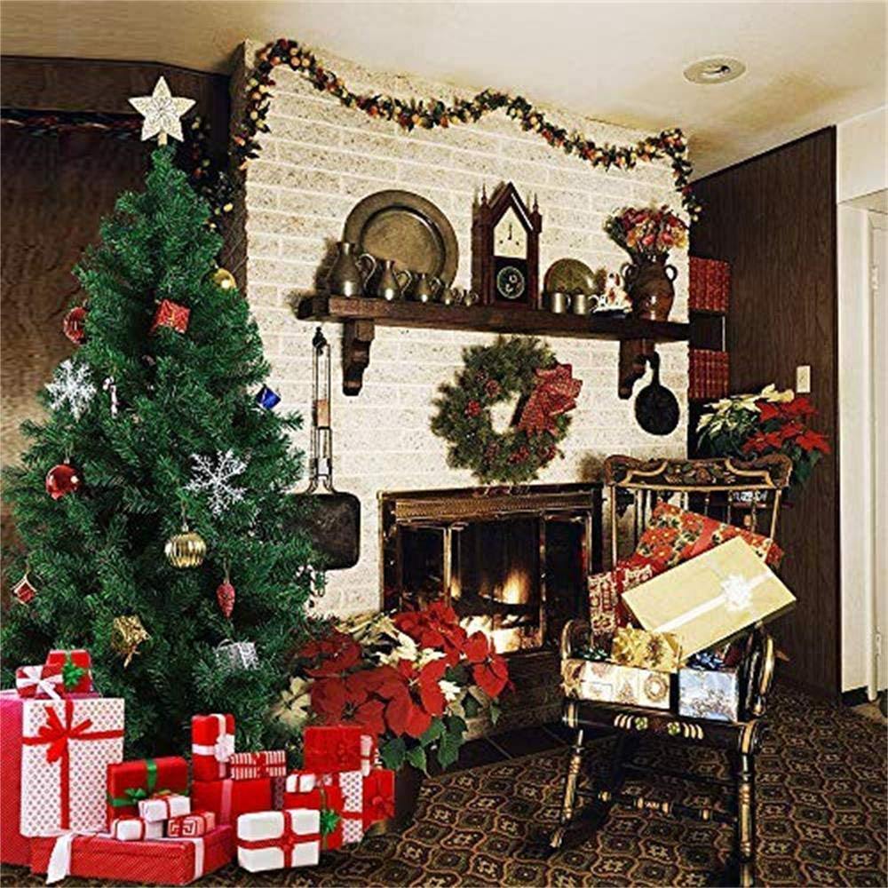 LUCKYERMORE 7.9ft Premium Spruce Artificial Christmas Tree with 1500 Branch Tips and Decoration, Green