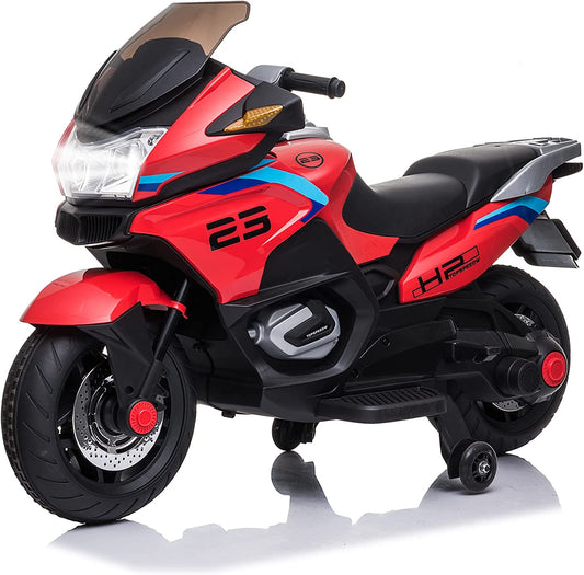 12V Electric Motorcycle Ride-On Toys Motor Bike for Age 3+ Boys Girls, Up to 40 min Ride Time, Double Drives up to 4 mph