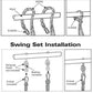 Multi-Child Swing Set Back to Back Rider Glider