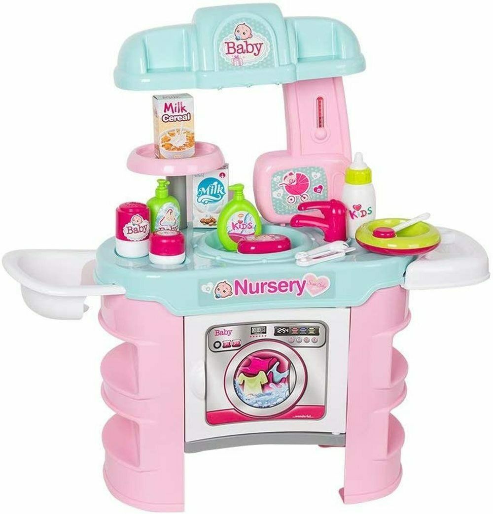 Kids Pretend Toy Play Set Role Nursery Center Set Deluxe Girls Birthday