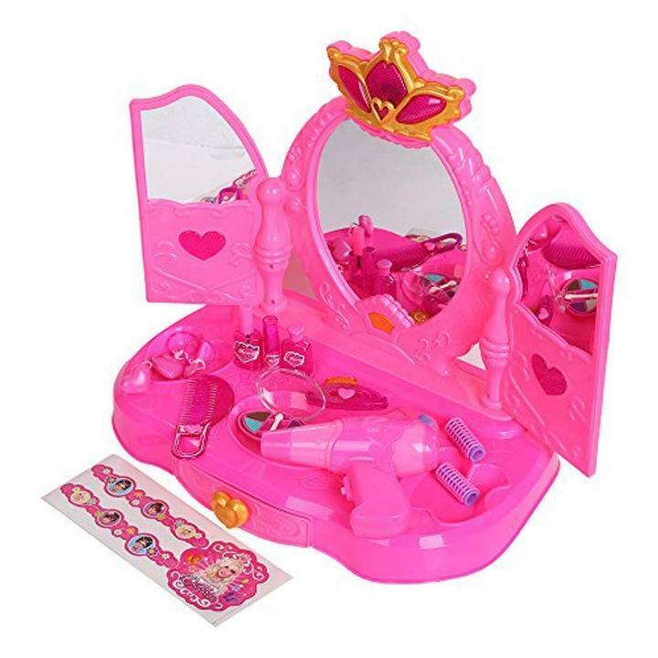 Kids Princess Pretend Play Girls Dressing Table Toys Music Lights Gift