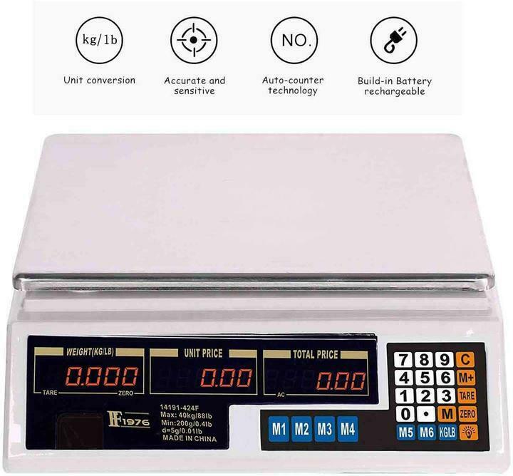 Multifunction Digital Kitchen Scale Food Meat Weight Tool Computing LCD