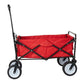LUCKYERMORE 220 lbs Capacity Folding Wagon Collapsible Garden Utility Cart Camping Outdoor