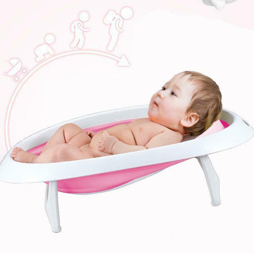 Folding Baby Bath Tub Safety Shower lying Siting Infant Todder Newborn