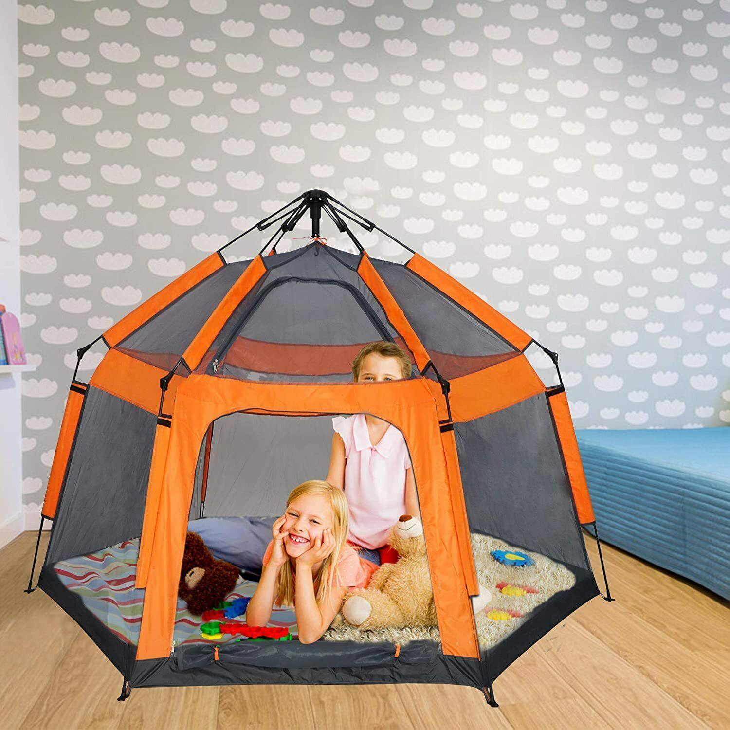 Luckyermore Pop Up Kids Play Tent Portable PlayHouse Camping beach Indoor Game Toys