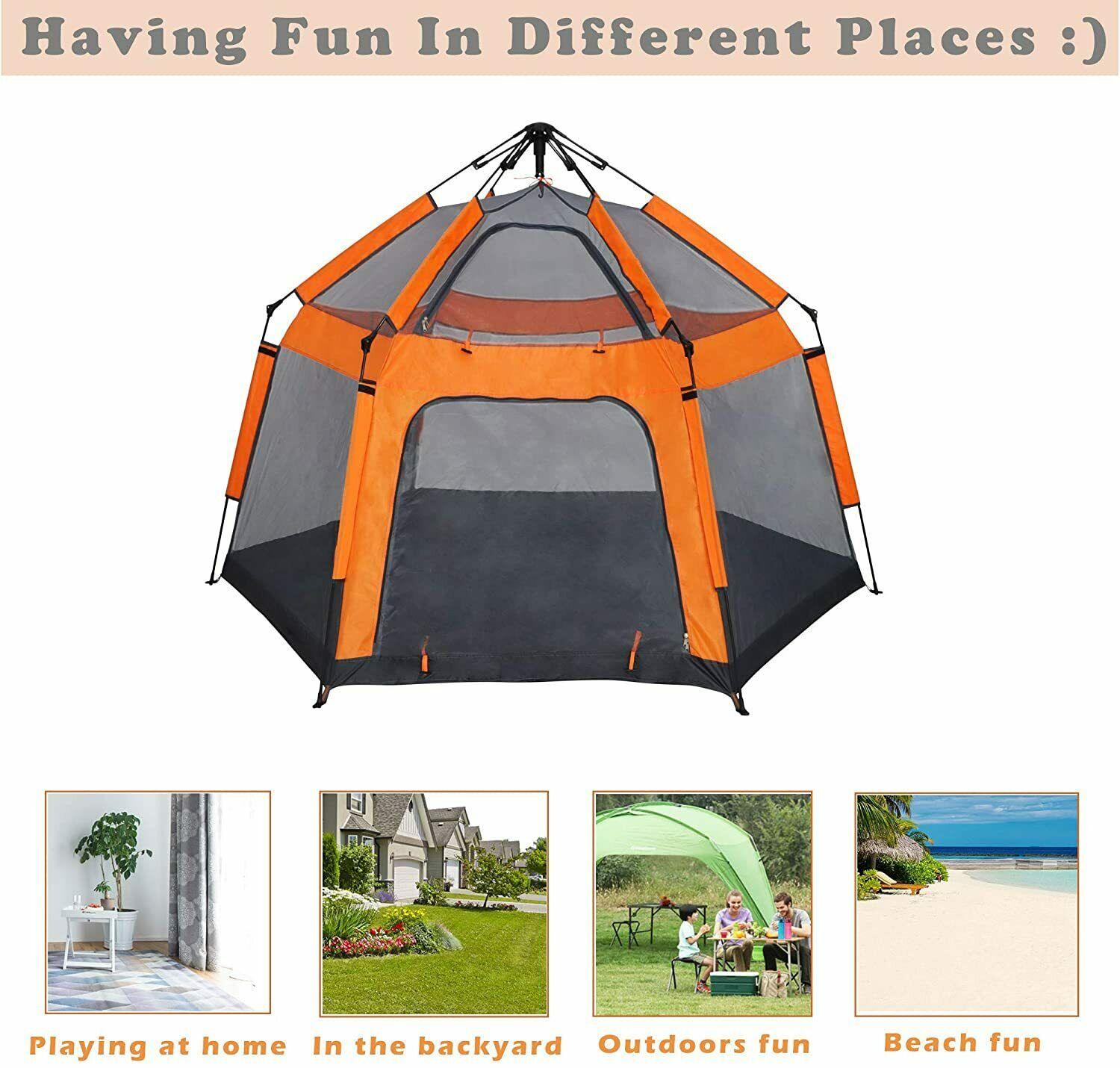 Luckyermore Pop Up Kids Play Tent Portable PlayHouse Camping beach Indoor Game Toys